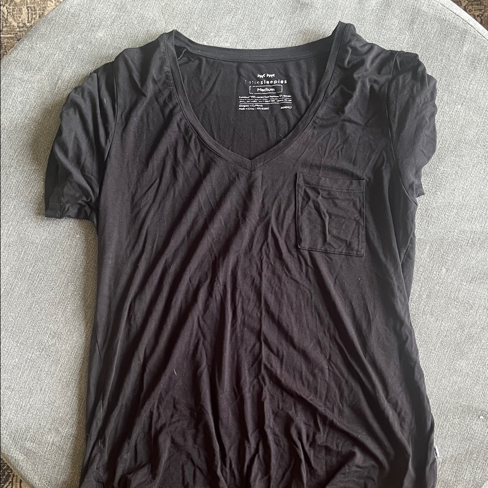 Little Sleepies Black Short Sleeve Tee